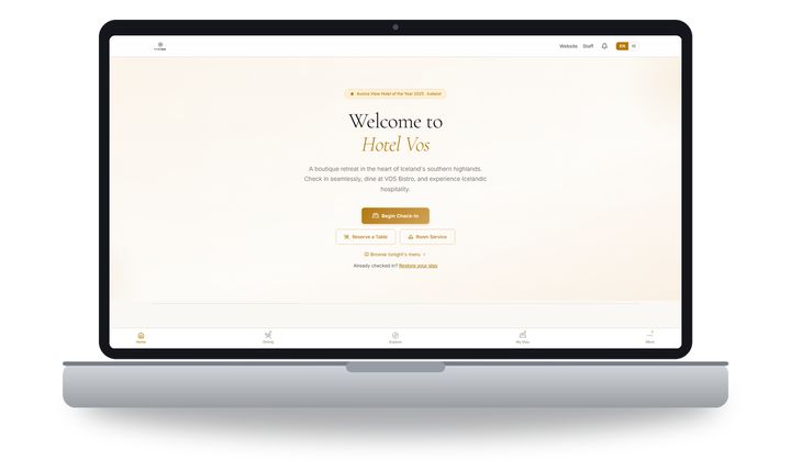 Hotel Vos Guest Check-in project website