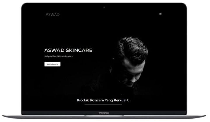 Aswad Skincare project website