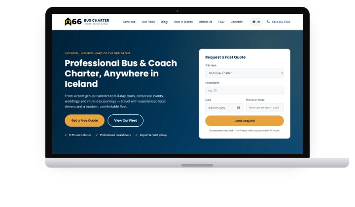 Charterbus Iceland project website